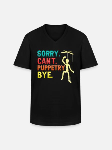 Puppeteer, puppeteer - Men's V-Neck T-Shirt - black