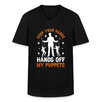 Marionnettiste, marionnettiste - T-shirt col V Homme - noir - Devant - AI Model Male 178 dark (178cm)