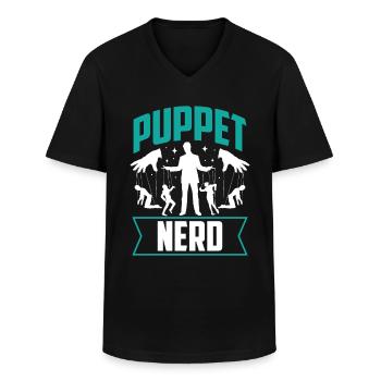 Marionnettiste, marionnettiste - T-shirt col V Homme - noir - Devant - AI Model Male 178 dark (178cm)