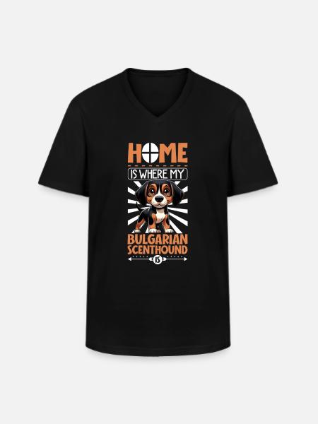 Home - Bulgarian Scenthound - Men's V-Neck T-Shirt - black