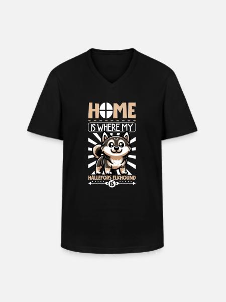 Home - Hälleforshund - Men's V-Neck T-Shirt - black