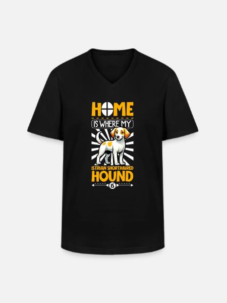 Home - Shorthaired Istrian Hound - Men's V-Neck T-Shirt - black