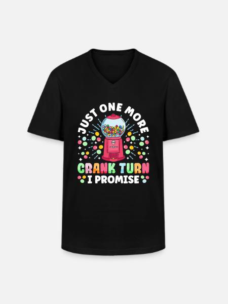 Funny chewing gum machine - Men's V-Neck T-Shirt - black