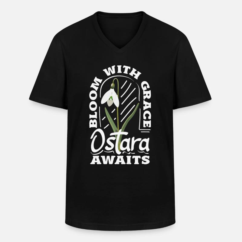 Easter Eostre Pagan Spring - Men's V-Neck T-Shirt - black
