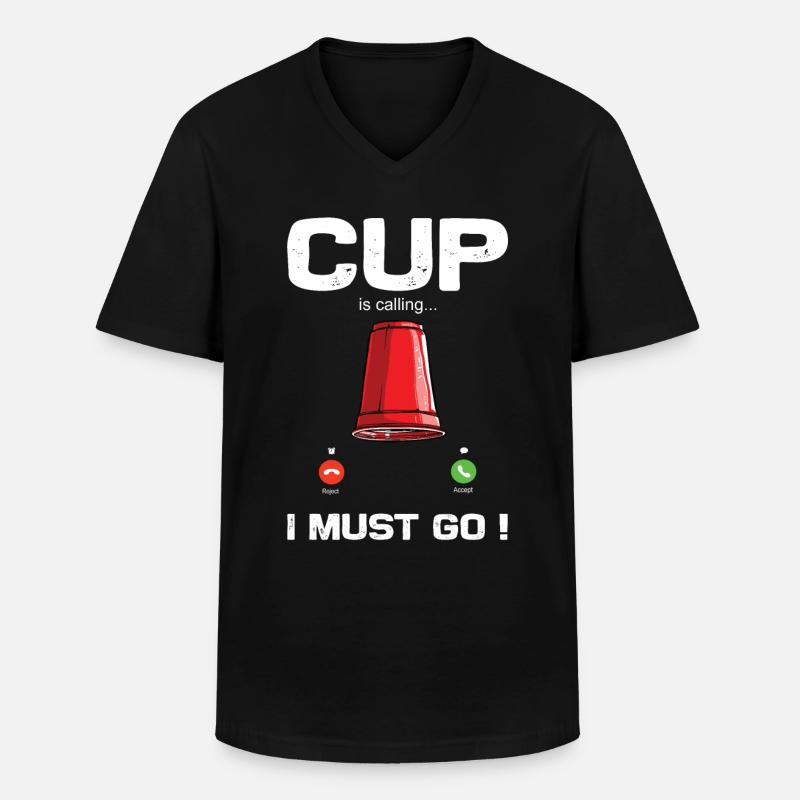 Stacking Cups Speed Stacker - Men's V-Neck T-Shirt - black