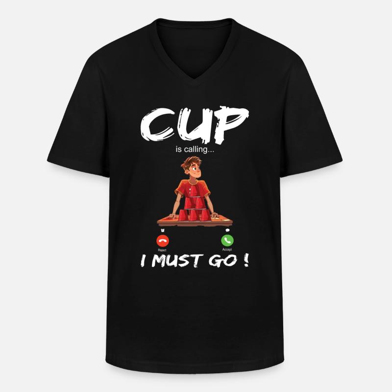 Stapeln Von Bechern Speed Stacker - Männer-T-Shirt mit V-Ausschnitt - Schwarz