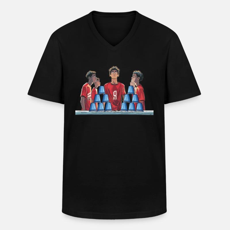 Stapeln Von Bechern Speed Stacker - Männer-T-Shirt mit V-Ausschnitt - Schwarz