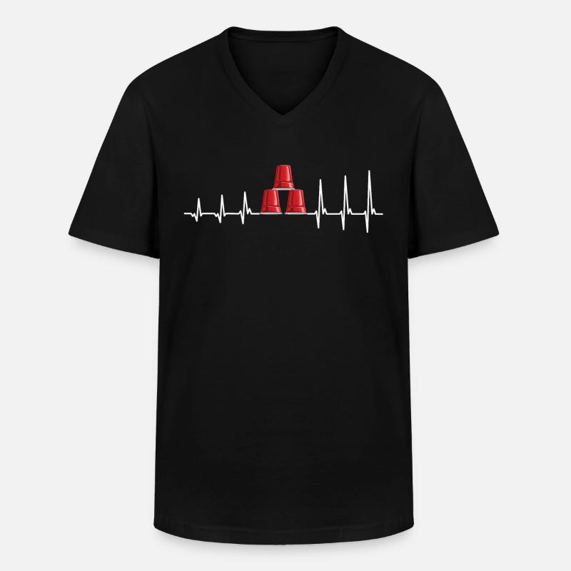 Stapeln Von Bechern Speed Stacker - Männer-T-Shirt mit V-Ausschnitt - Schwarz