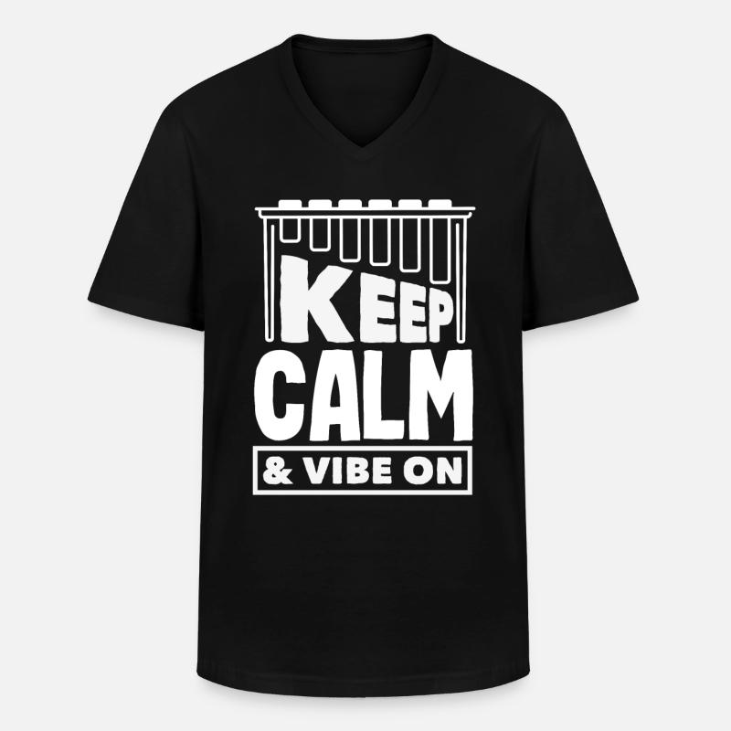 Vibraphon-musikinstrument - Männer-T-Shirt mit V-Ausschnitt - Schwarz