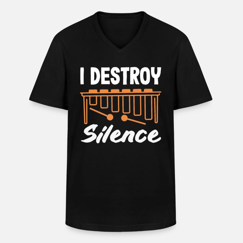 Vibraphon-musikinstrument - Männer-T-Shirt mit V-Ausschnitt - Schwarz