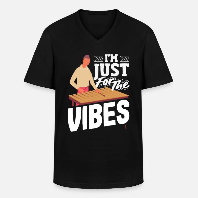 Vibraphon-musikinstrument - Männer-T-Shirt mit V-Ausschnitt - Schwarz