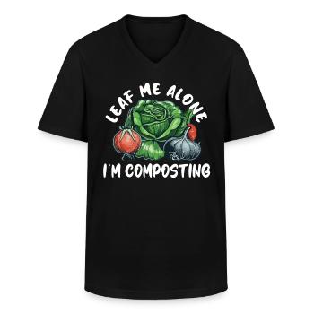 Organic Farmer Permaculture Food Forest - Männer-T-Shirt mit V-Ausschnitt - Schwarz - Vorne - AI Model Male 178 dark (178cm)