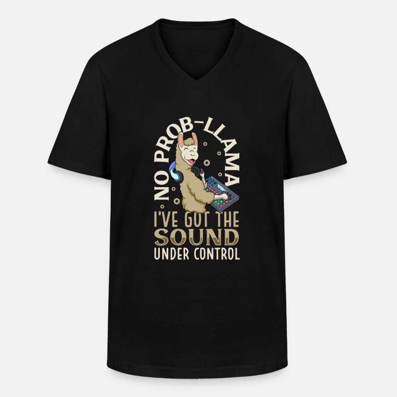 No Problem - Sound Engineer - Men's V-Neck T-Shirt - black