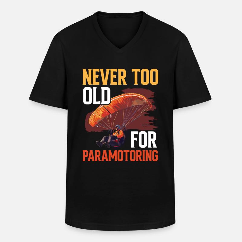 Paramotoring paramotoring - Men's V-Neck T-Shirt - black
