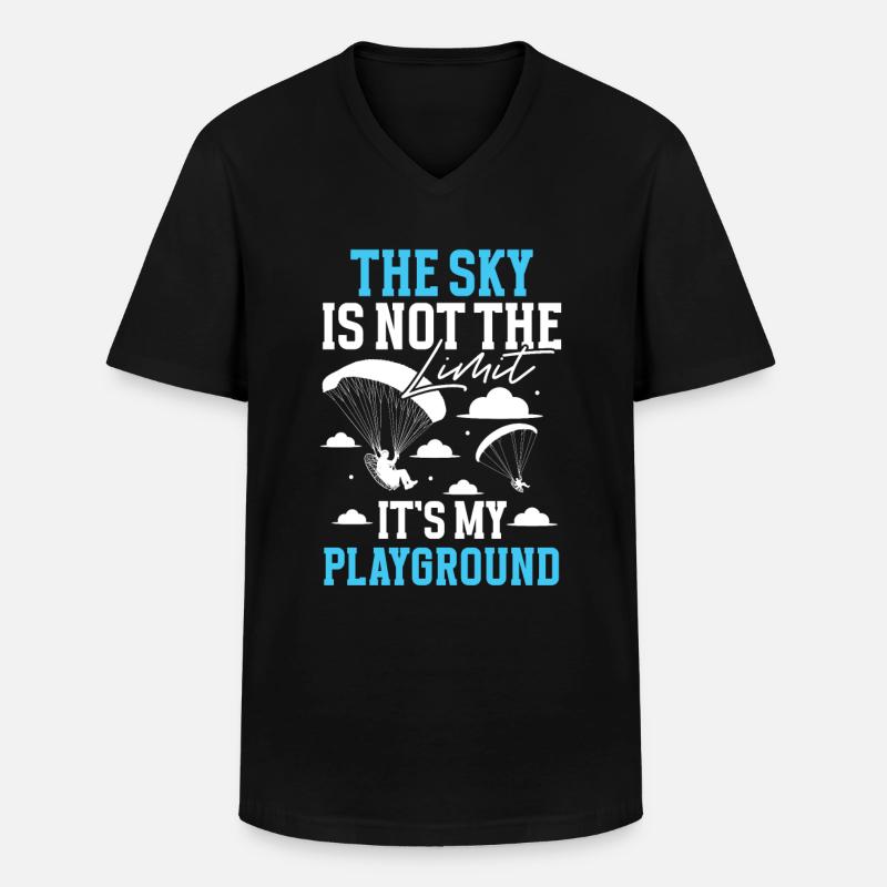 Paramotoring paramotoring - Men's V-Neck T-Shirt - black