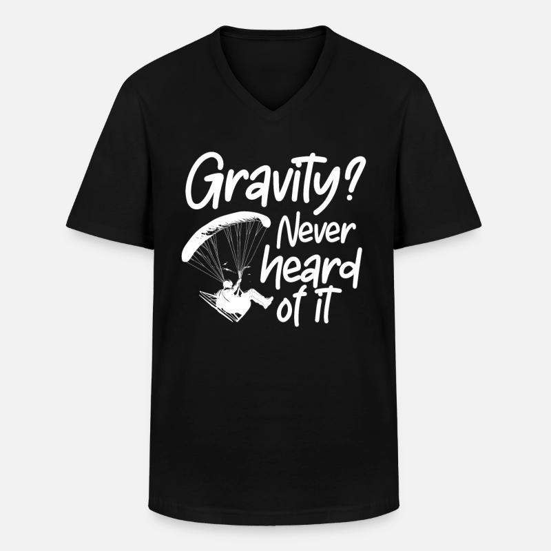 Paramotoring paramotoring - Men's V-Neck T-Shirt - black