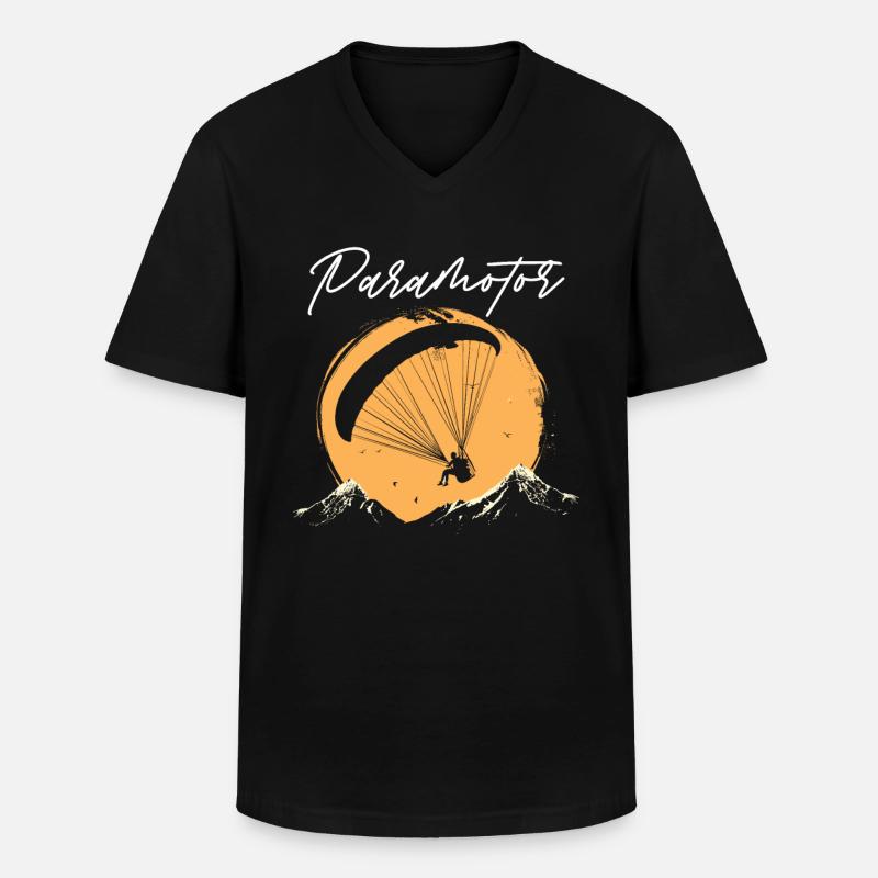 Paramotoring paramotoring - Men's V-Neck T-Shirt - black