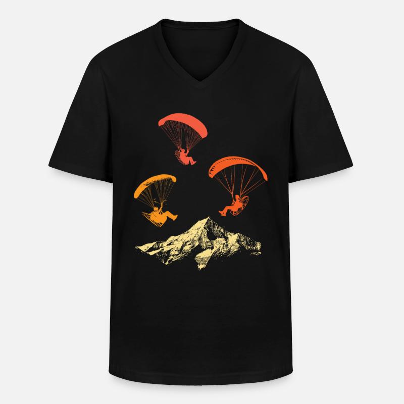Paramotoring paramotoring - Men's V-Neck T-Shirt - black
