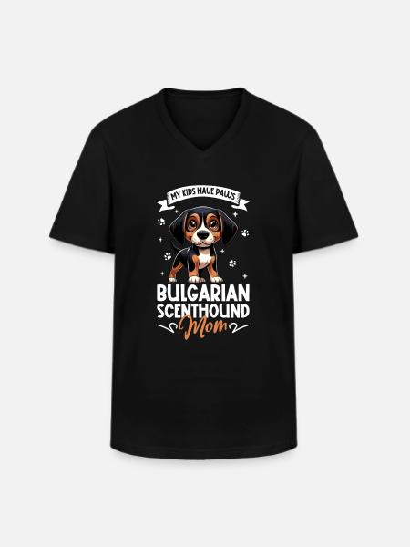 Bulgarian Scenthound Mom - Men's V-Neck T-Shirt - black