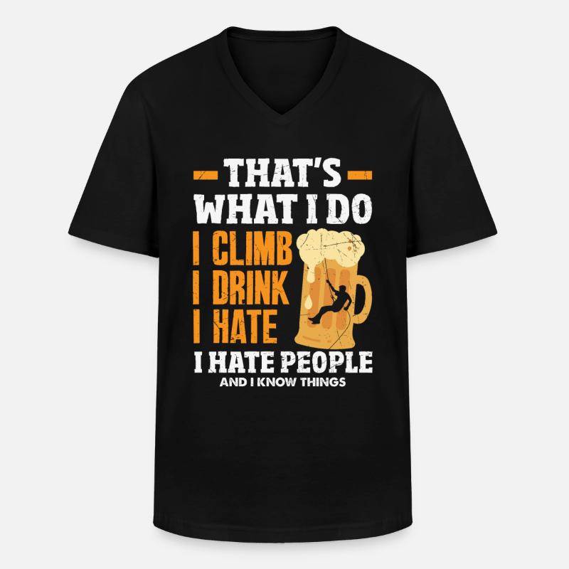 Turmkletterer-techniker Turmarbeiter - Männer-T-Shirt mit V-Ausschnitt - Schwarz