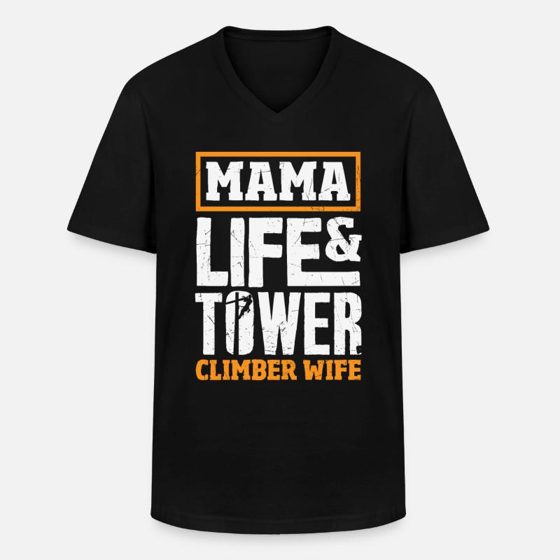 Turmkletterer-techniker Turmarbeiter - Männer-T-Shirt mit V-Ausschnitt - Schwarz