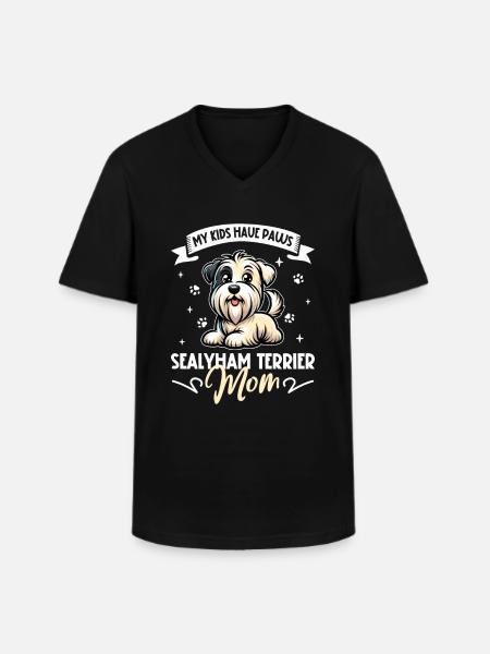 Sealyham Terrier Mom - Men's V-Neck T-Shirt - black