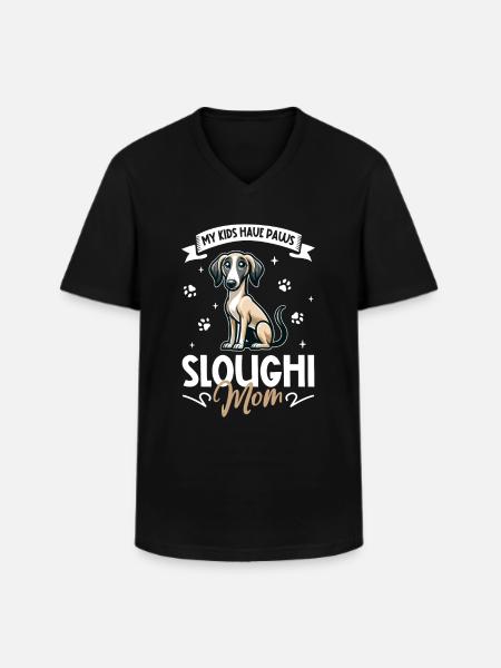 Sloughi Mama - Men's V-Neck T-Shirt - black