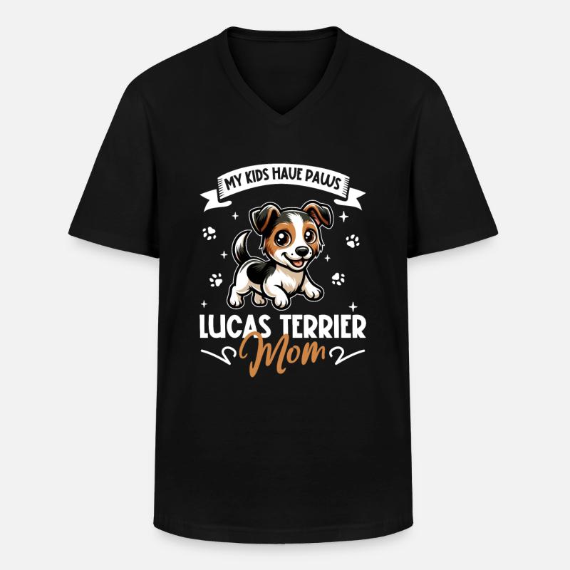 Sporting Lucas Terrier Mama - Männer-T-Shirt mit V-Ausschnitt - Schwarz