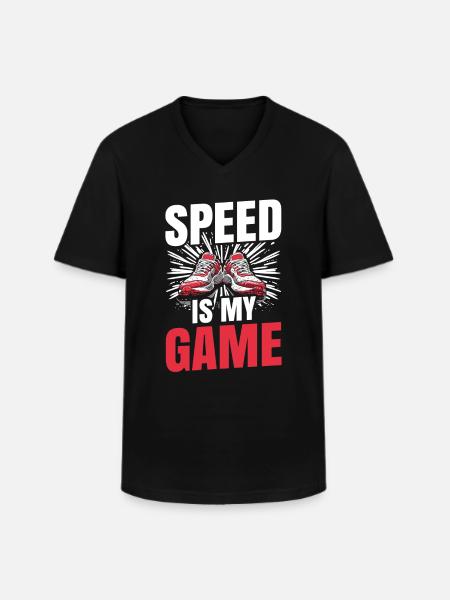 Leichtathletik Leichtathletikspiele - Männer-T-Shirt mit V-Ausschnitt - Schwarz