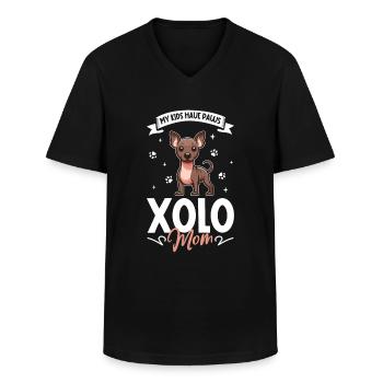 Xoloitzcuintle Mama - Männer-T-Shirt mit V-Ausschnitt - Schwarz - Vorne - AI Model Male 178 dark (178cm)