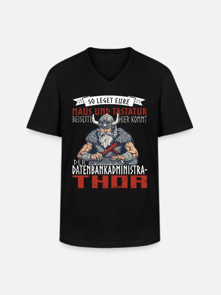 Datenbankadministrathor Codierung Datenanalyst - Männer-T-Shirt mit V-Ausschnitt - Schwarz