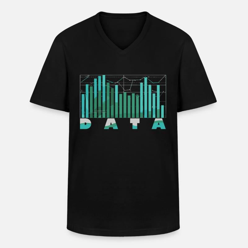 Behavioral Analyst Data Coding - Men's V-Neck T-Shirt - black