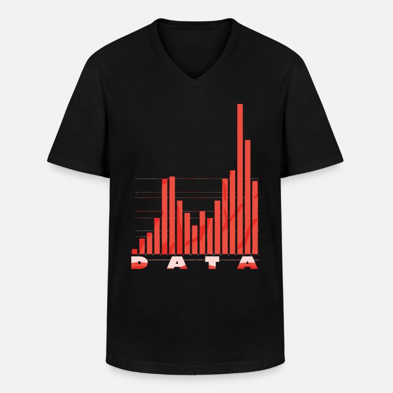 Behavioral Analyst Data Coding - Men's V-Neck T-Shirt - black