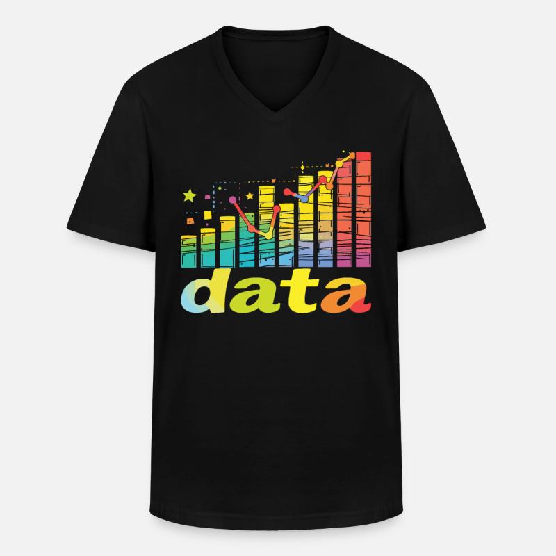 Verhaltensanalyst Datenkodierung - Männer-T-Shirt mit V-Ausschnitt - Schwarz