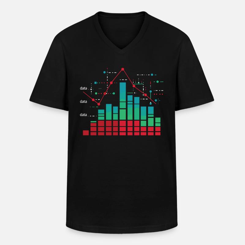Behavioral Analyst Data Coding - Men's V-Neck T-Shirt - black