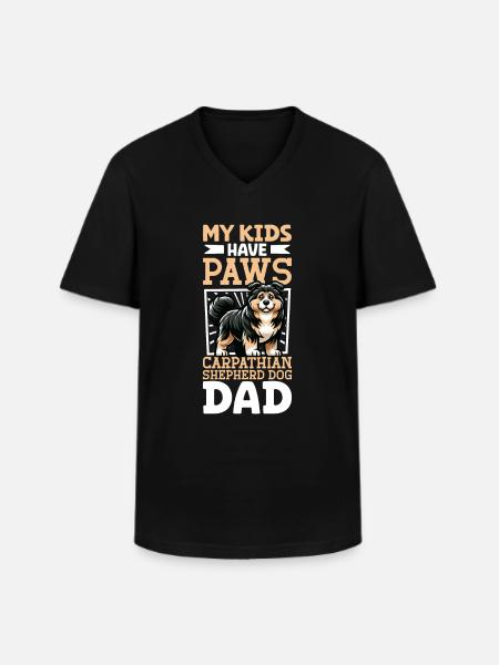Carpathian Shepherd Dog Dad - Men's V-Neck T-Shirt - black