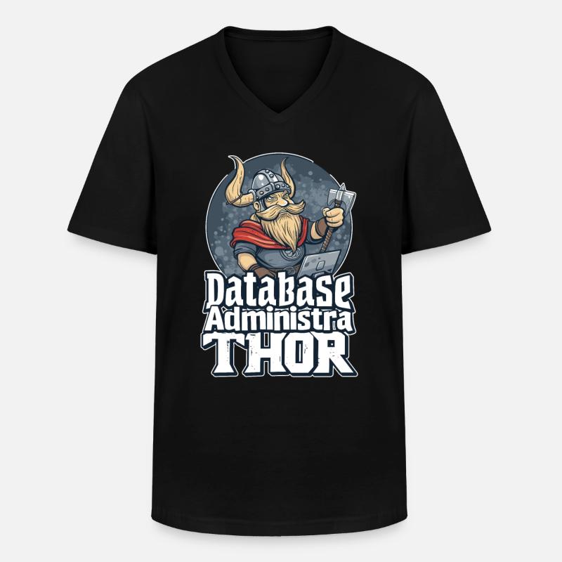Viking Databaseadministra-thor Nerdy - Men's V-Neck T-Shirt - black