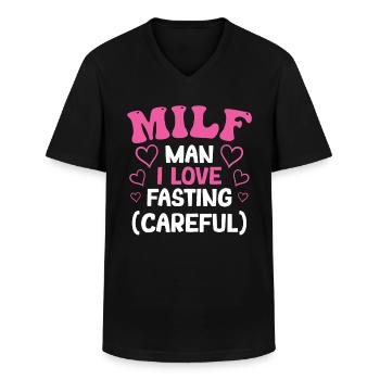 Intermittierendes Fasten Abnehmen - Männer-T-Shirt mit V-Ausschnitt - Schwarz - Vorne - AI Model Male 178 dark (178cm)