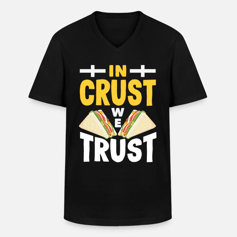 Sandwich Day Snack Celebration Sandwich - Männer-T-Shirt mit V-Ausschnitt - Schwarz
