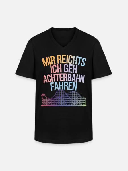 Achterbahn Freizeitpark Roller Coaster - Männer-T-Shirt mit V-Ausschnitt - Schwarz