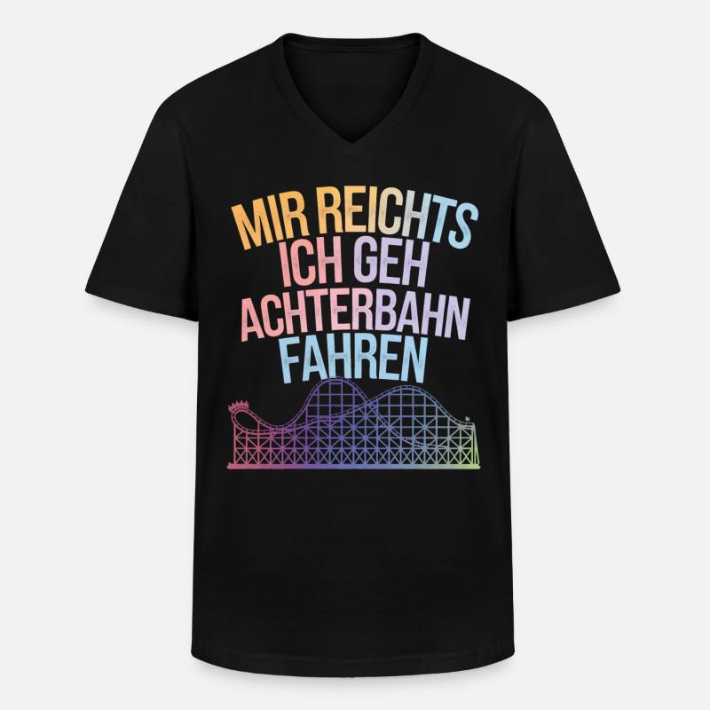 Achterbahn Freizeitpark Roller Coaster - Männer-T-Shirt mit V-Ausschnitt - Schwarz