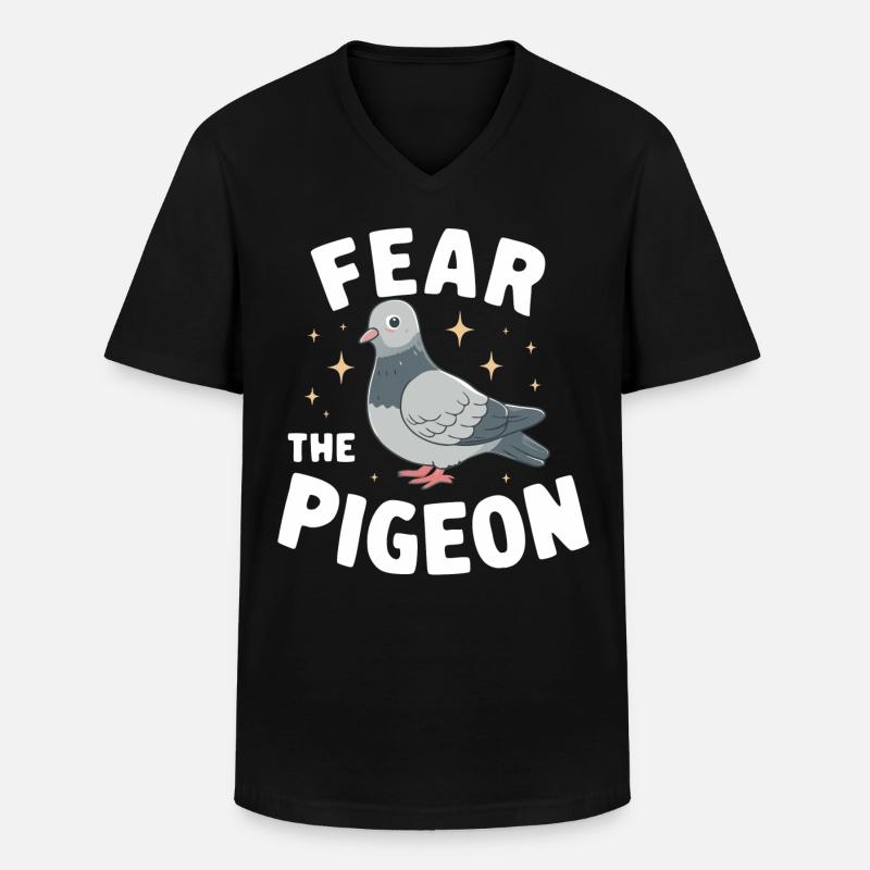 Taube Tauben Tier Vogel - Männer-T-Shirt mit V-Ausschnitt - Schwarz