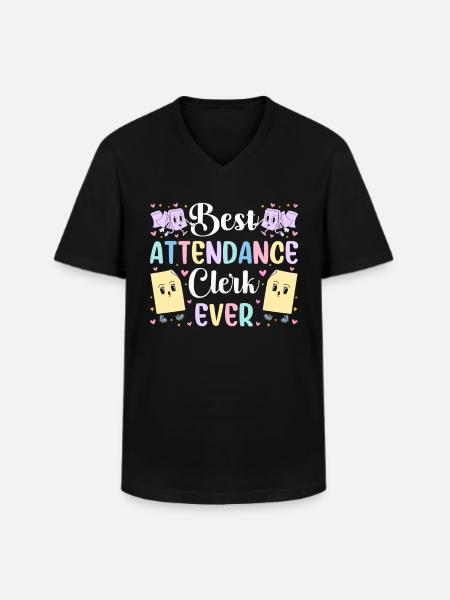 Attendance Secretary - Men's V-Neck T-Shirt - black