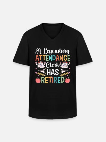 Attendance Secretary - Men's V-Neck T-Shirt - black