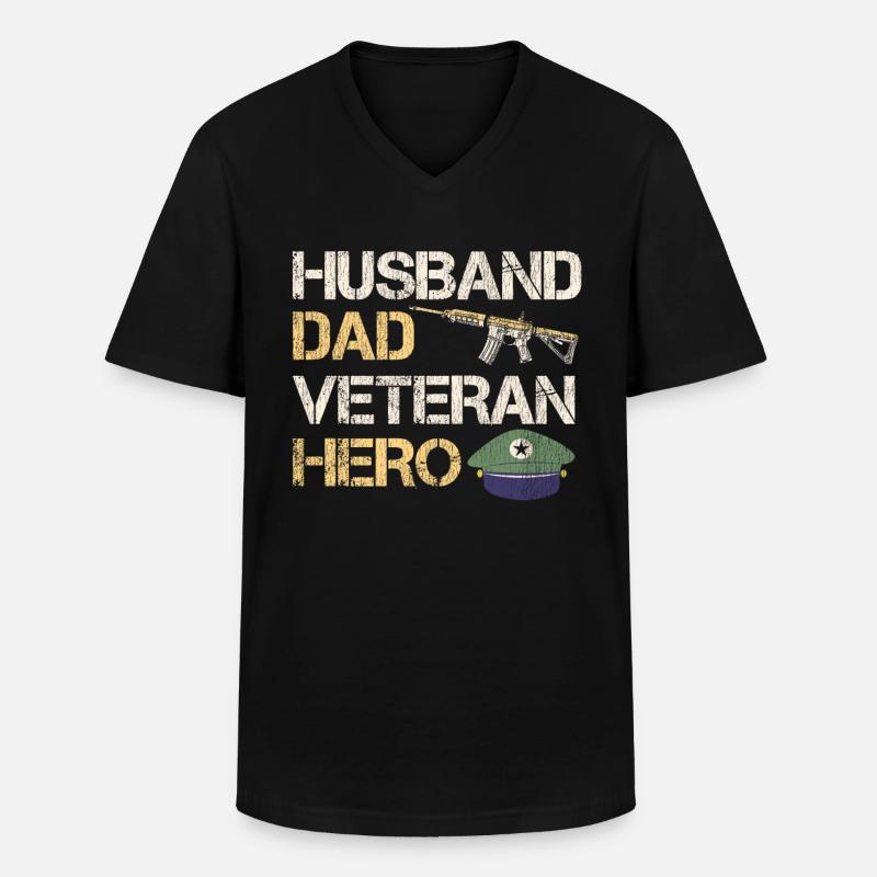 Veteran Medicated Dysfunctional - Männer-T-Shirt mit V-Ausschnitt - Schwarz