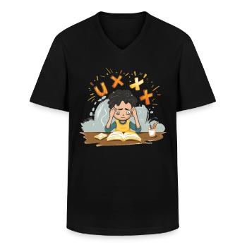 phonemisPhonemic consciousness science - Men's V-Neck T-Shirt - black - Front - AI Model Male 178 dark (178cm)