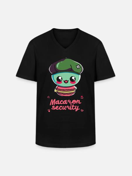 Macaron-liebhaber Macaron Baker - Männer-T-Shirt mit V-Ausschnitt - Schwarz