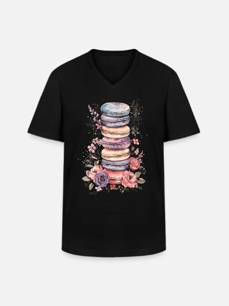 Macaron lovers Macaron Baker - Men's V-Neck T-Shirt - black