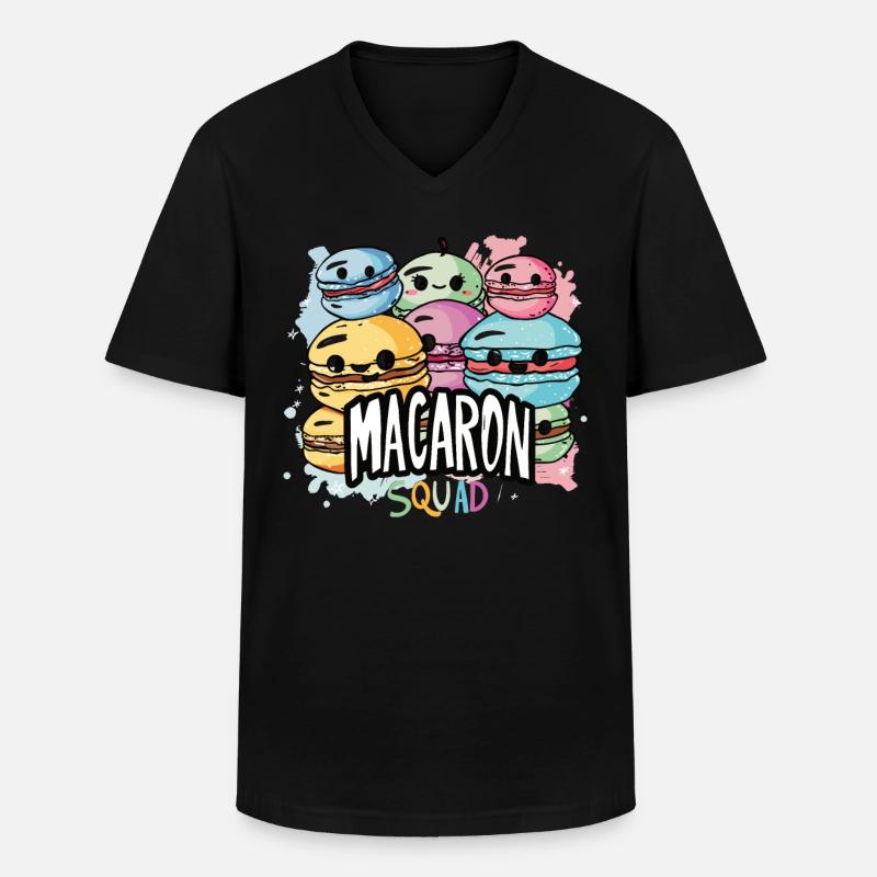 Macaron-liebhaber Macaron Baker - Männer-T-Shirt mit V-Ausschnitt - Schwarz