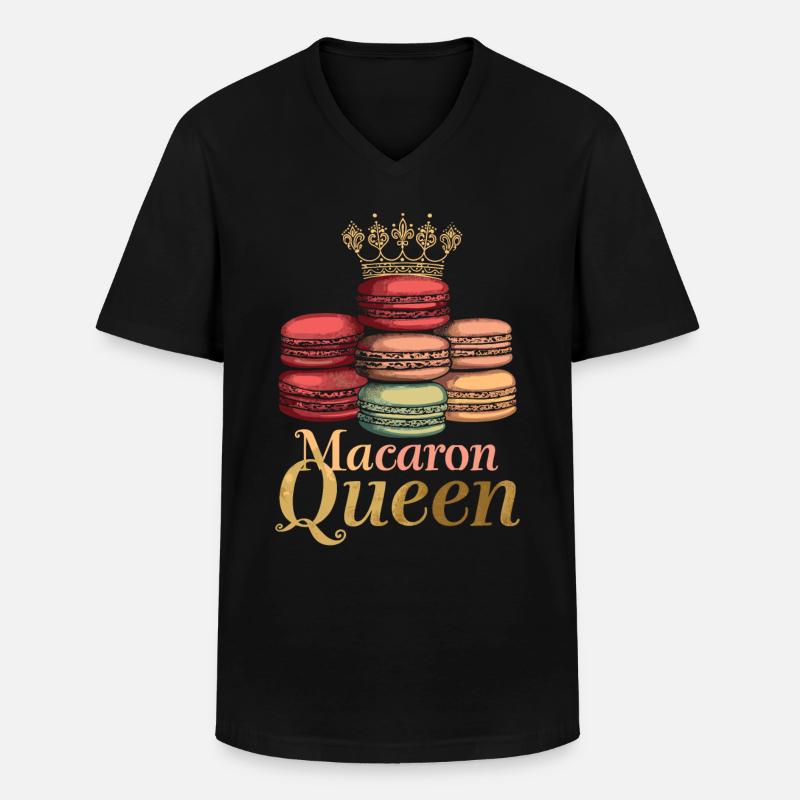 Macaron-liebhaber Macaron Baker - Männer-T-Shirt mit V-Ausschnitt - Schwarz